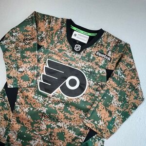 Reebok Philadelphia Flyers NHL Hockey Jersey Camo Green Mens L/XL Blank